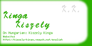 kinga kiszely business card